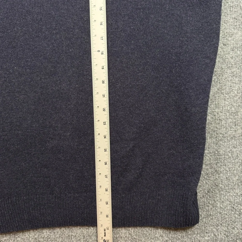 James Pringle Sweater Mens XXL Navy Blue Pure New Wool V-Neck Knit Pullover